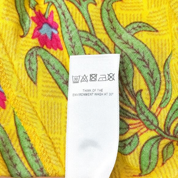 ASOS Boho Yellow Floral Kimono Wrap Mini Dress - XL - Picture 8 of 8